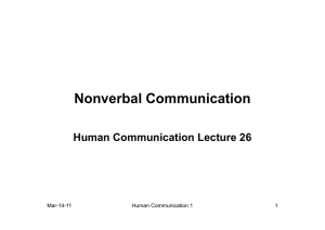 Nonverbal Communication