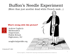 Buffon`s Needle Experiment (More than just another dead white