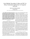 Joint Multiple Description Coding and FEC for Delay