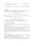 Lecture 11 1 Recap 2 Amplification for BPP 3 BPP ⊆ P/poly