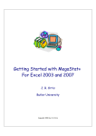Getting Started with MegaStat® For Excel 2003 and