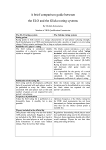 Elo vs Glicko - The English Chess Federation