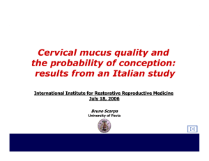 Cervical mucus quality and the probability of conception