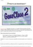 How to use GeneClass2 ?