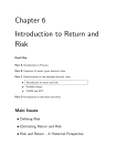 Chapter 6 Introduction to Return and Risk