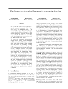 Why Steiner-tree type algorithms work for community detection