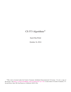 CS 573 Algorithms ¬ Sariel Har-Peled October 16, 2014