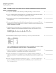 Probability and Statistics Final Exam Review SHORT