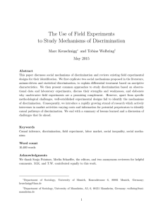 The Use of Field Experiments to Study Mechanisms of Discrimination