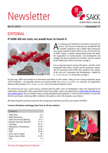 Newsletter - SAKK – Swiss Group for Clinical Cancer Research