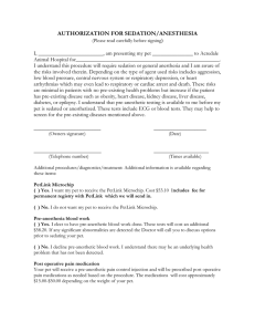 Authorization for Sedation/Anesthesia