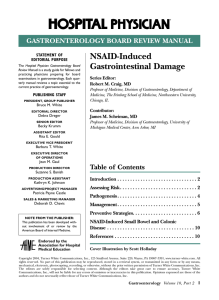 NSAID-Induced Gastrointestinal Damage