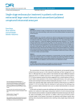 Single-stage endovascular treatment in patients with severe