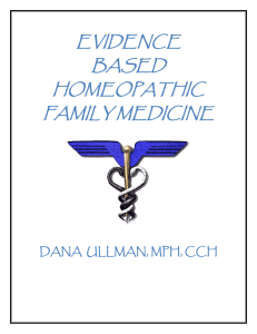 HOMEOPATHIC FAMILY MEDICINE - Homeopathic Educational