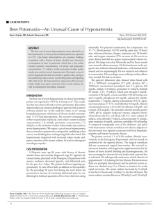 Beer Potomania—An Unusual Cause of Hyponatremia