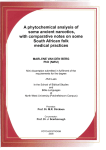 A phytochemical analysis of some ancient narcotics - NWU