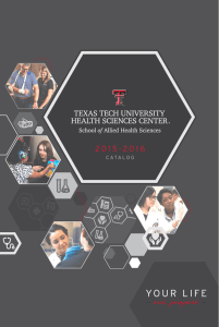 2015-2016 Catalog - Texas Tech University Health Sciences Center