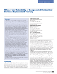 Efficacy and Tolerability of Compounded Bioidentical