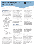 SESAMOID INJURIES IN THE FOOT