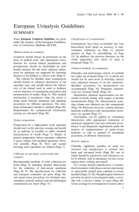 European Urinalysis Guidelines