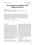 Investigative guidelines for alopecia areata