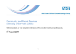 Community and Social Services Directory of Services (DOS)