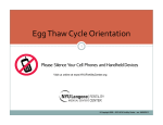 Egg Thaw Cycle Orientation - NYU Langone Medical Center
