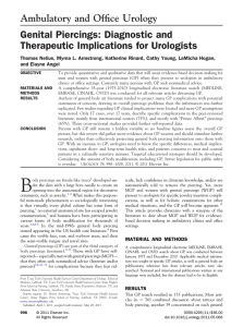 Genital Piercings: Diagnostic and Therapeutic Implications for