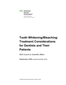 Tooth Whitening/Bleaching - American Dental Association