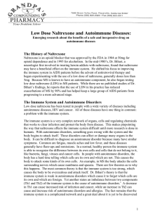 Low Dose Naltrexone and Autoimmune Diseases: Emerging