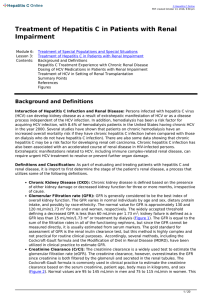 Treatment of Hepatitis C in Patients with Renal Impairment