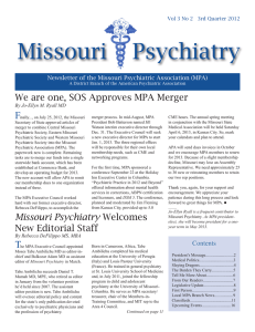 Third Quarter - 2012 - Missouri Psychiatric Association