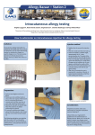 Allergy Bazaar – Station 2 Poster Layout Intracutaneous