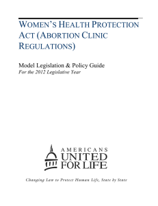 WOMEN`S HEALTH PROTECTION ACT (ABORTION CLINIC