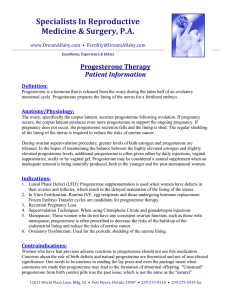 Progesterone Therapy Patient Information
