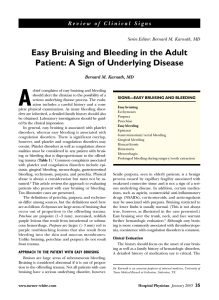 Easy Bruising and Bleeding in the Adult Patient
