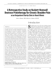 A Retrospective Study on Hackett-Hemwall Dextrose Prolotherapy