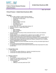 Clinical Protocol Irritable Bowel Syndrome (IBS) Clinical Protocol