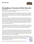The Selling of Attention Deficit Disorder