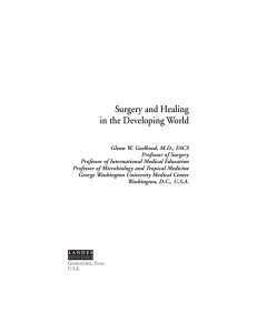 Surgery and Healing in the Developing World - Dartmouth