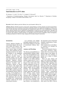 Smell disorders in ENT clinic - ORL