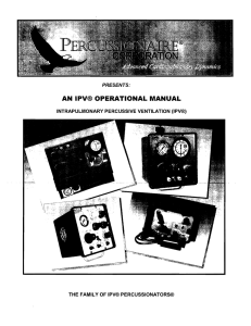 an ipv® operational manual - Refurbished medical equipment and