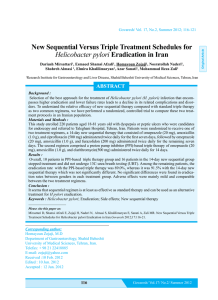 New Sequential Versus Triple Treatment Schedules for Helicobacter