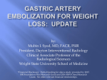 Gastric Artery Embolization for Weight Loss
