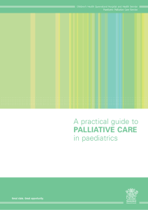 A practical guide to PALLIATIVE CARE in paediatrics