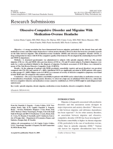 Obsessive-Compulsive Disorder and Migraine With Medication