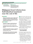 Malignant bowel obstruction: Individualized treatment near - e