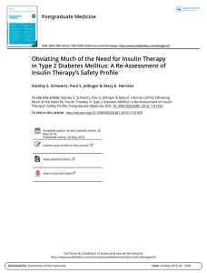Obviating Much of the Need for Insulin Therapy in Type 2 Diabetes