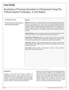 Resolution of Psoriasis Secondary to Chiropractic
