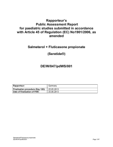 Salmeterol + Fluticasone propionate